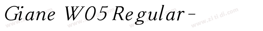 Giane W05 Regular字体转换